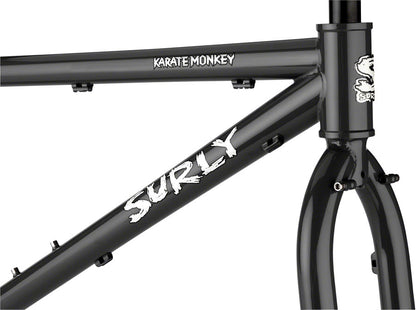 Surly Karate Monkey Frameset - 27.5" Steel Hi-Viz Black X-Small