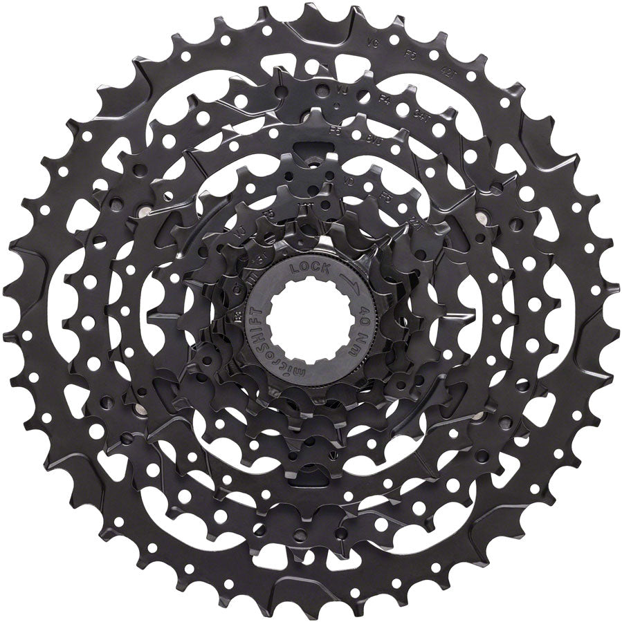 microSHIFT Acolyte Cassette - 8 Speed 11-42t Black ED Coated-Goodwynn'sGoodwynn's