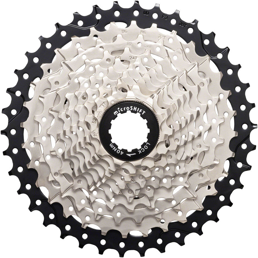 microSHIFT Sword Cassette - 10 Speed 11-38t Full Steel Construction Satin Nickel-Goodwynn'sGoodwynn's