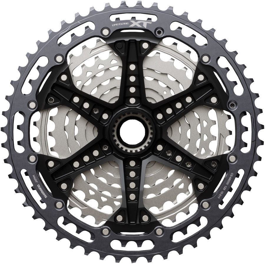 Shimano Deore XT CS-M8200-12 Cassette - 12-Speed 10-51t Hyperglide+ Micro Spline Gray/Silver-Goodwynn'sGoodwynn's