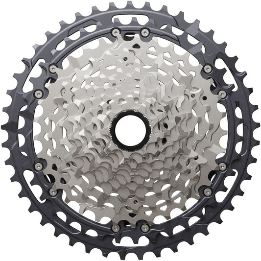 Shimano Deore XT CS-M8200-12 Cassette - 12-Speed 9-45t Hyperglide+ Micro Spline Gray/Silver-Goodwynn's