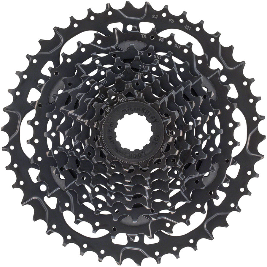 microSHIFT Acolyte Cassette - 8 Speed 12-42t Black ED Coated-Goodwynn'sGoodwynn's