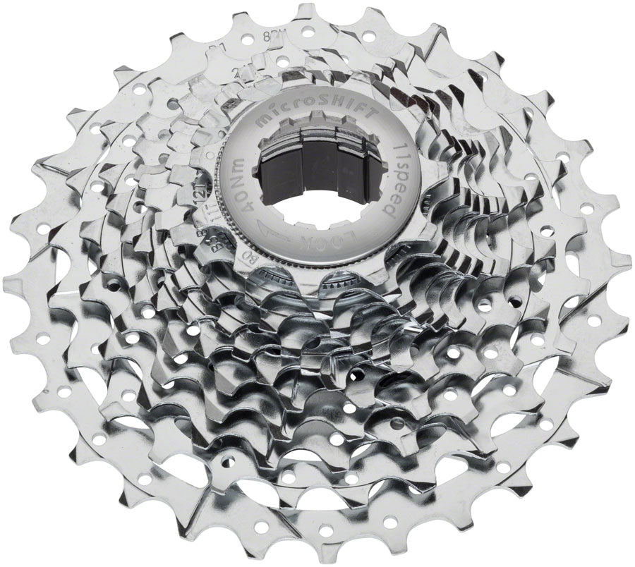 microSHIFT G11 Cassette - 11 Speed 11-28t Silver Chrome Plated With Spider-Goodwynn'sGoodwynn's