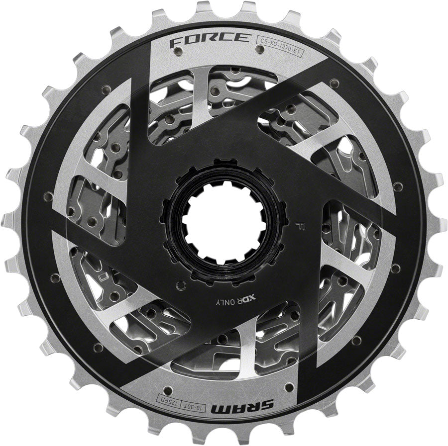 SRAM Force XG-1270 Cassette - 12-Speed 10-30t Silver For XDR Driver Body E1-Goodwynn'sGoodwynn's