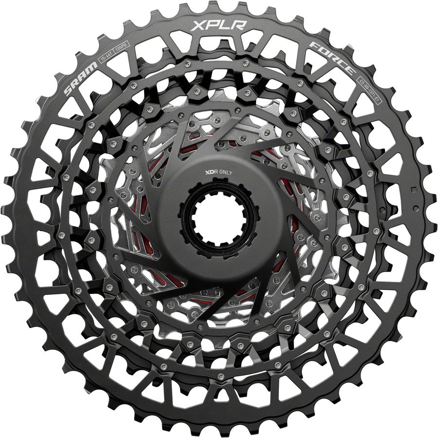SRAM Force XPLR XG-1371 Cassette - 13-Speed 10-46t For XDR Driver Silver E1-Goodwynn'sGoodwynn's