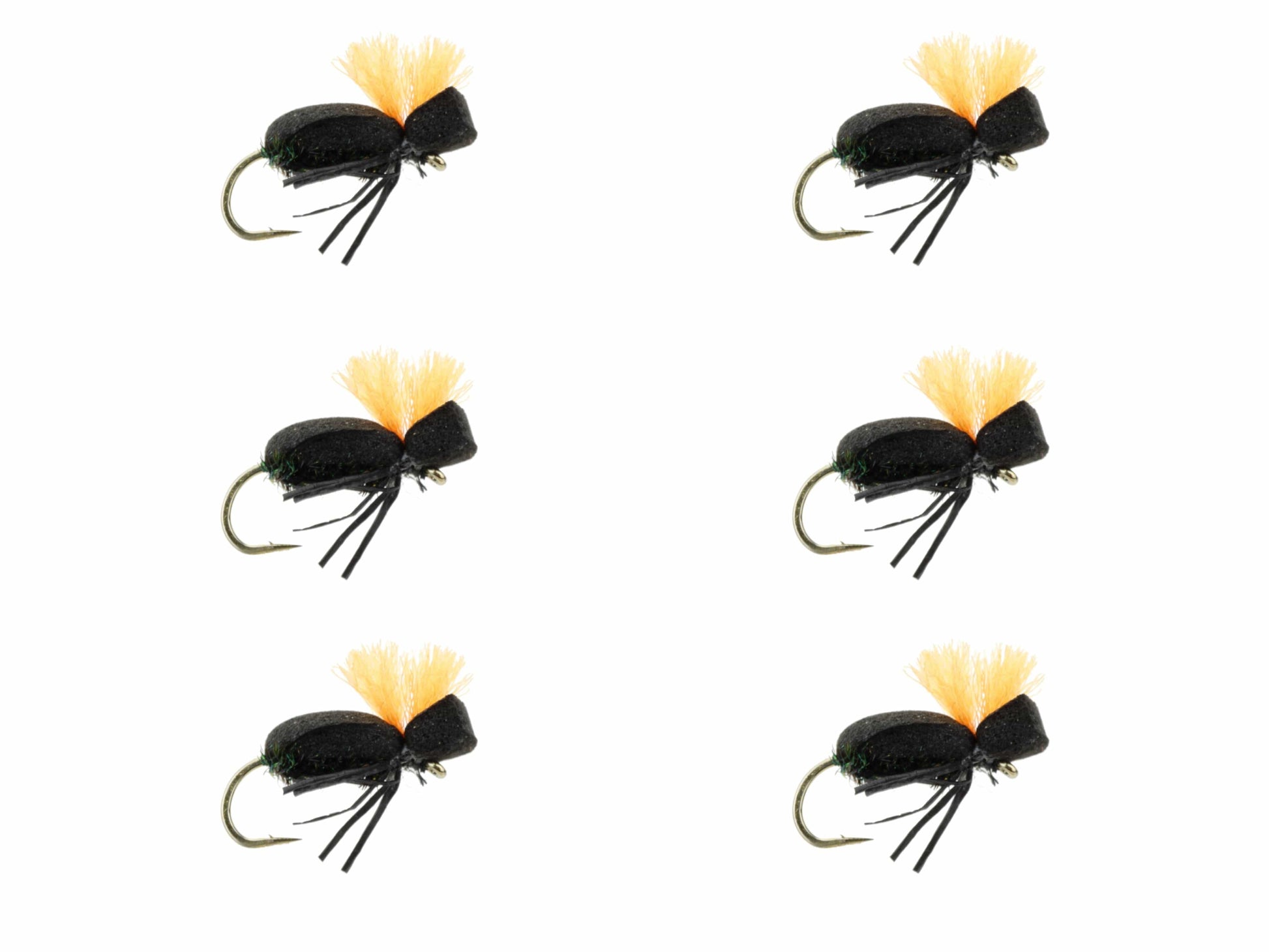 Wild Water Fly Fishing Foam Beetle, Size 14, Qty. 6-Goodwynn'sGoodwynn's