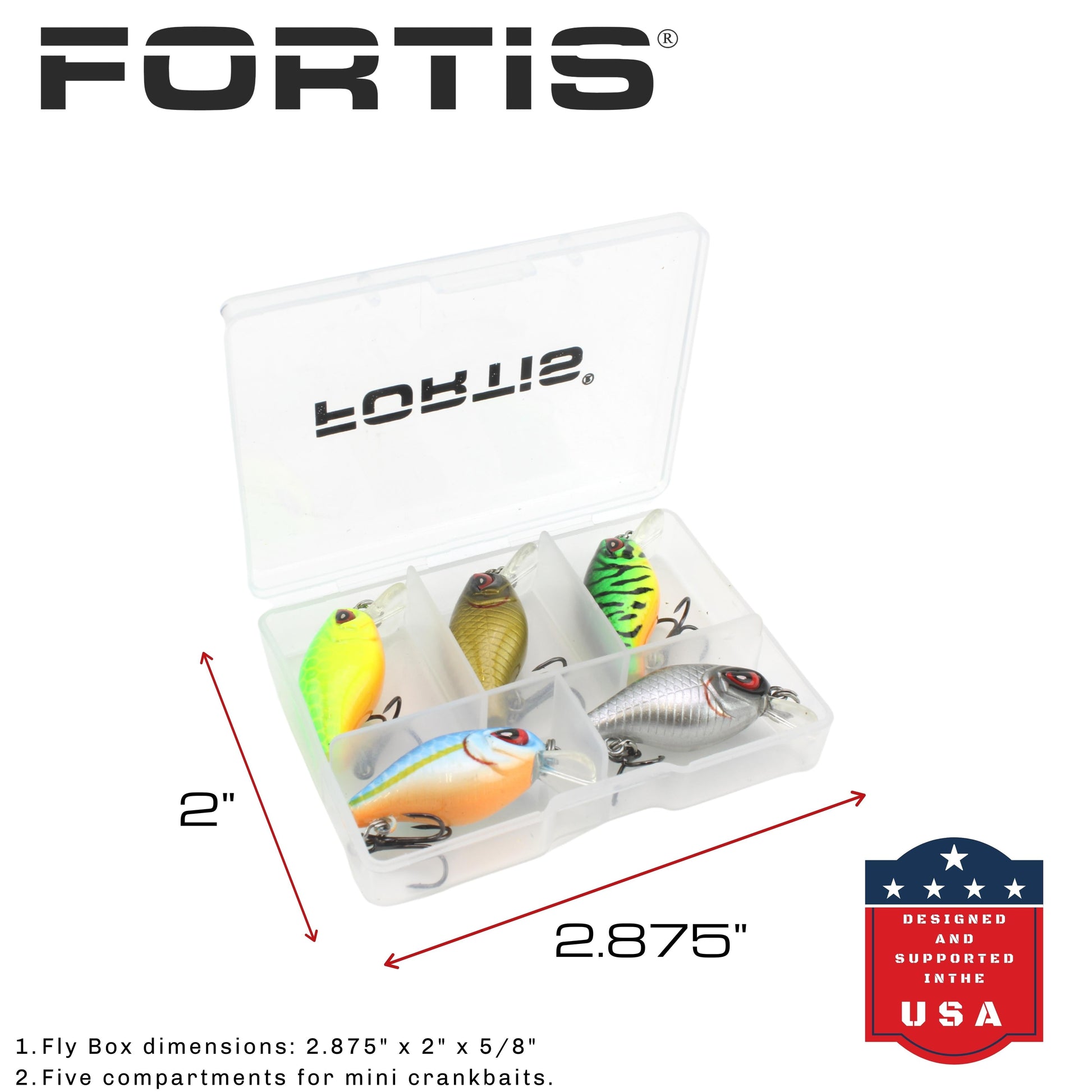 Fortis Mini Crankbait Assortment 3 with 5 Mini Crankbait Lures-Goodwynn'sGoodwynn's