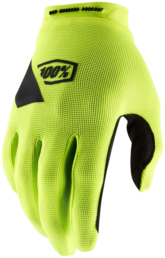 100% Ridecamp Gloves - Flourescent Yellow Full Finger Men's Small-Goodwynn'sGoodwynn's