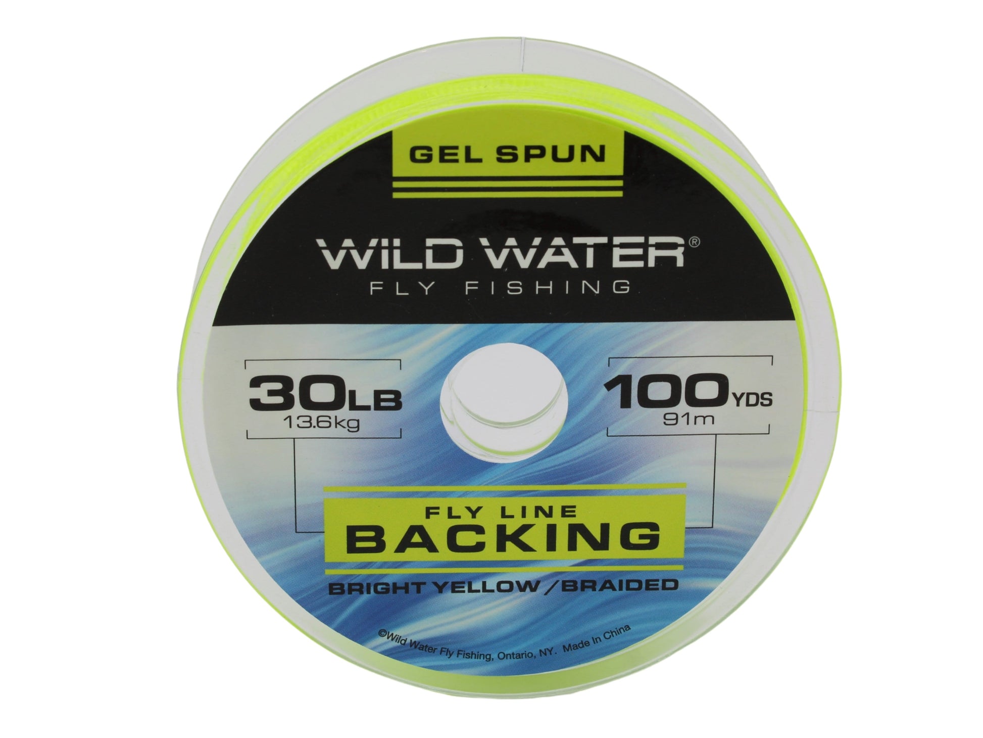 Wild Water Fly Fishing Braided Gel Spun Backing Spool, 30# 100 yards, Bright Yellow-Goodwynn'sGoodwynn's