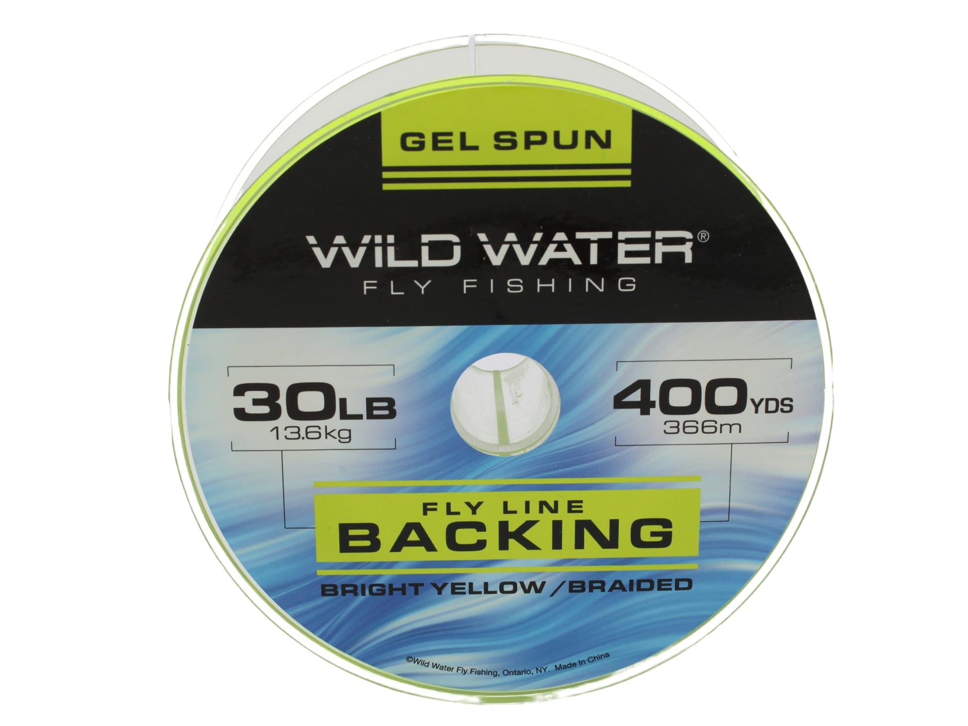 Wild Water Fly Fishing Braided Gel Spun Backing Spool, 30# 400 yards, Bright Yellow-Goodwynn'sGoodwynn's