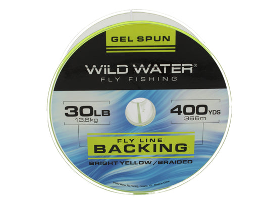 Wild Water Fly Fishing Braided Gel Spun Backing Spool, 30# 400 yards, Bright Yellow-Goodwynn's