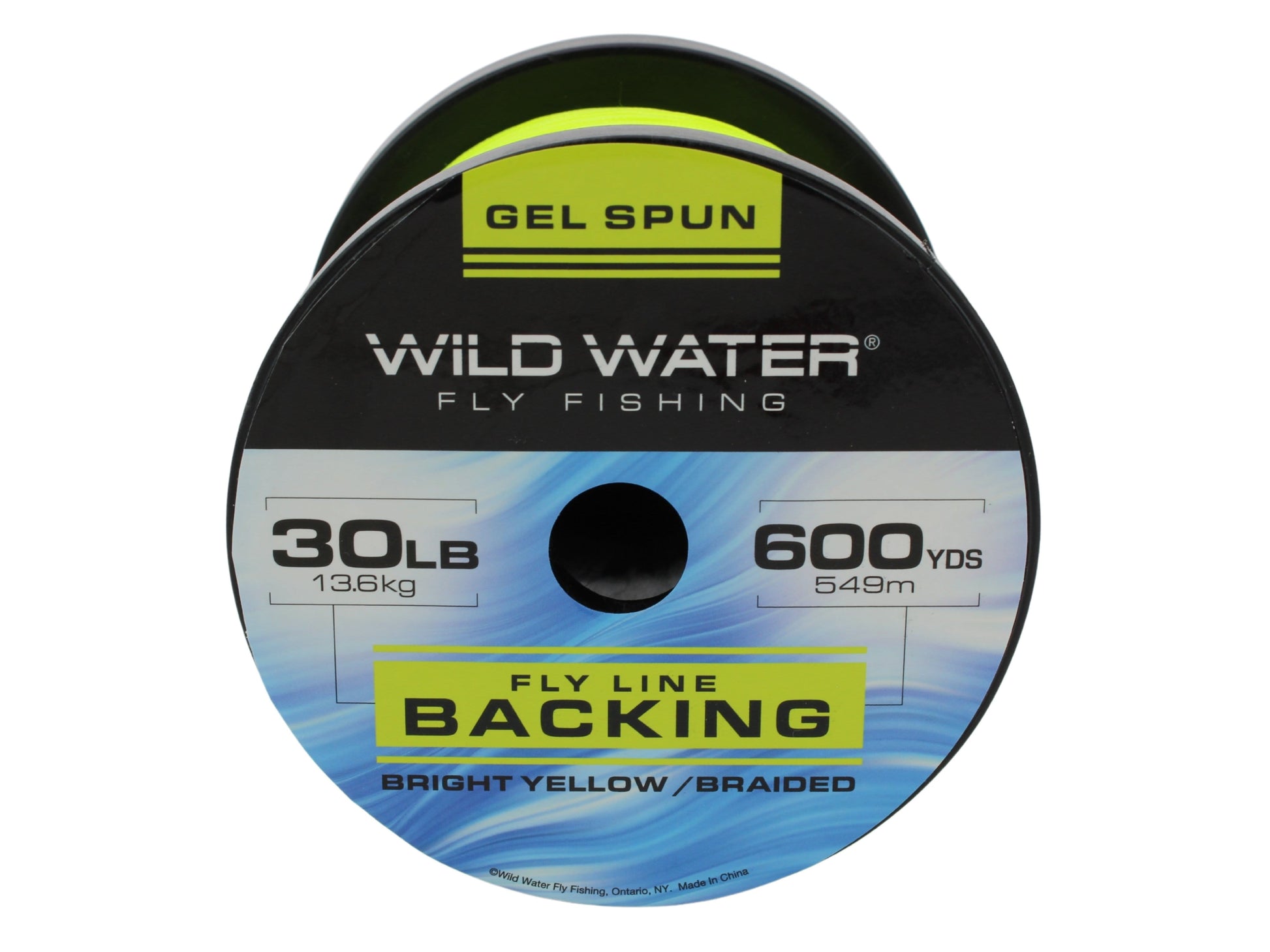 Wild Water Fly Fishing Braided Gel Spun Backing Spool, 30# 600 yards, Bright Yellow-Goodwynn'sGoodwynn's