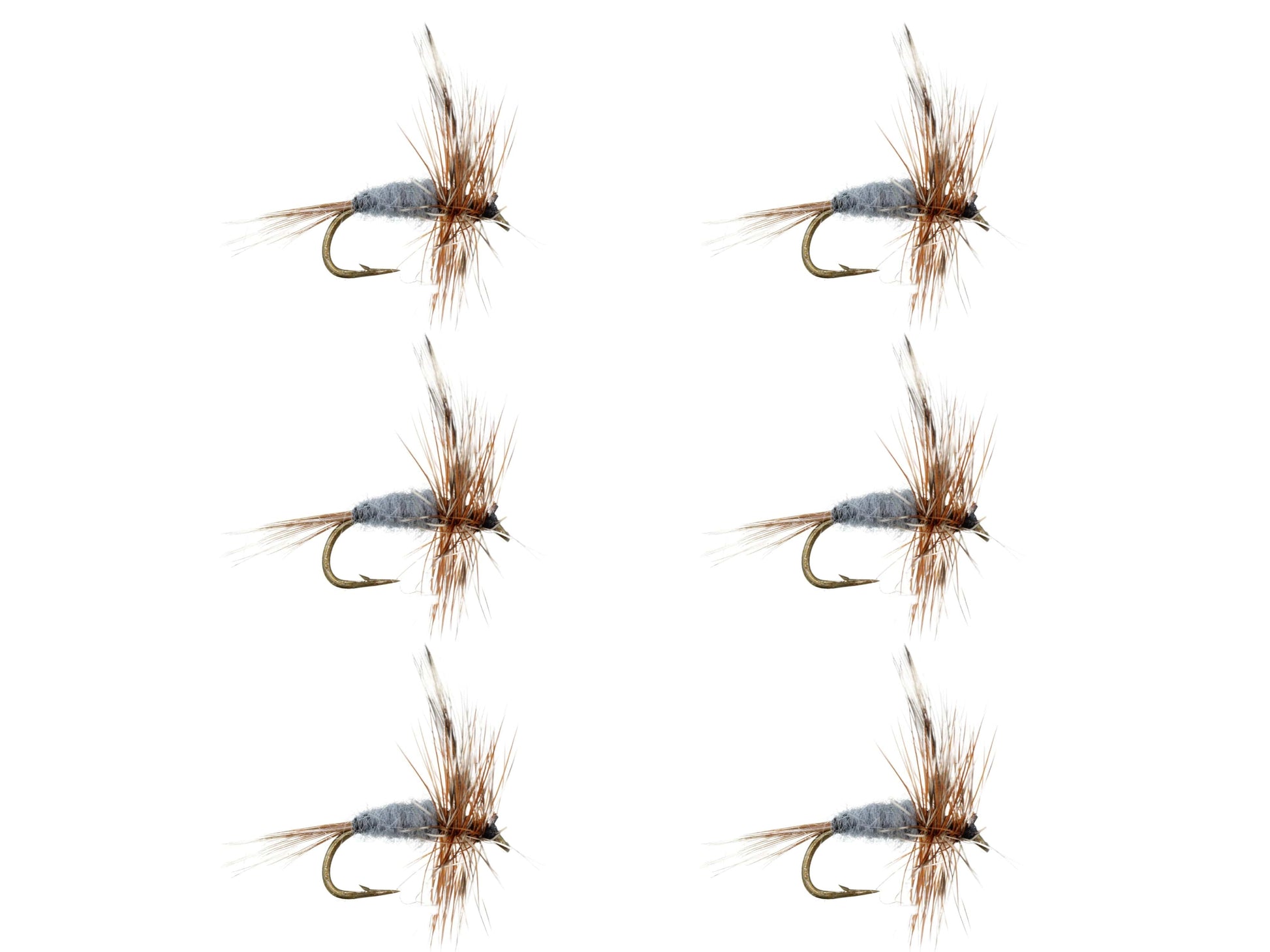 Wild Water Fly Fishing Gray Adams, Size 12, Qty. 6-Goodwynn'sGoodwynn's