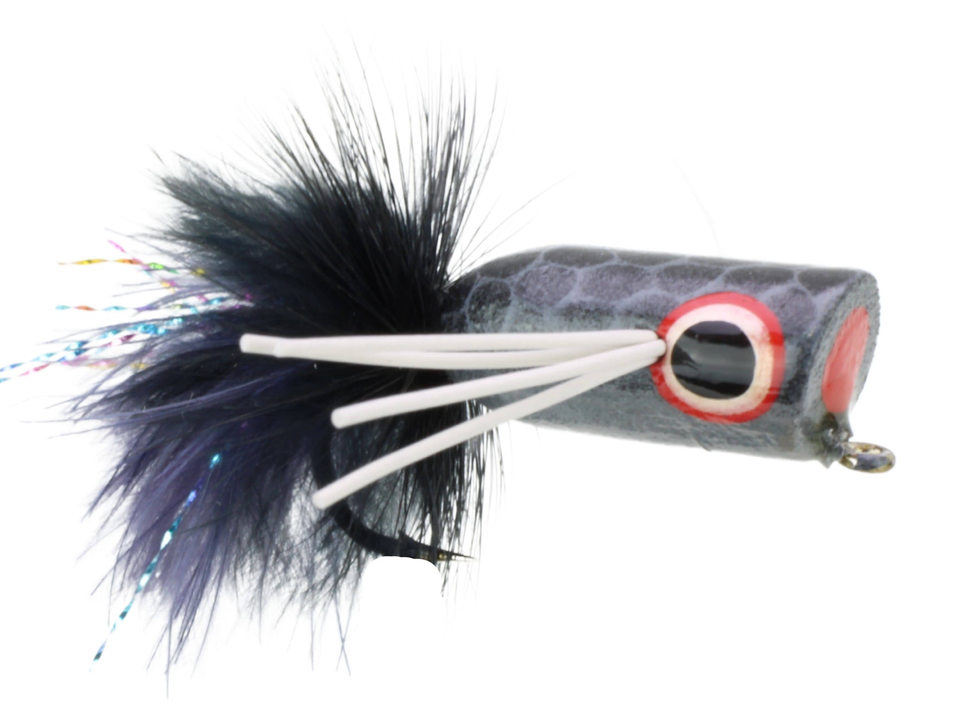 Wild Water Fly Fishing Gray Ghost Bass Popper, Size 2, Qty. 4-Goodwynn'sGoodwynn's