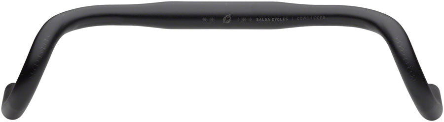 Salsa Cowchipper Drop Handlebar - 31.8mm Clamp 38cm Width Aluminum Black