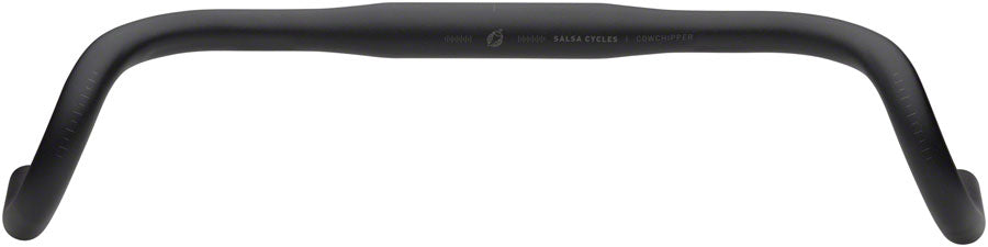 Salsa Cowchipper Drop Handlebar - 31.8mm Clamp 44cm Width Aluminum Black-Goodwynn'sGoodwynn's