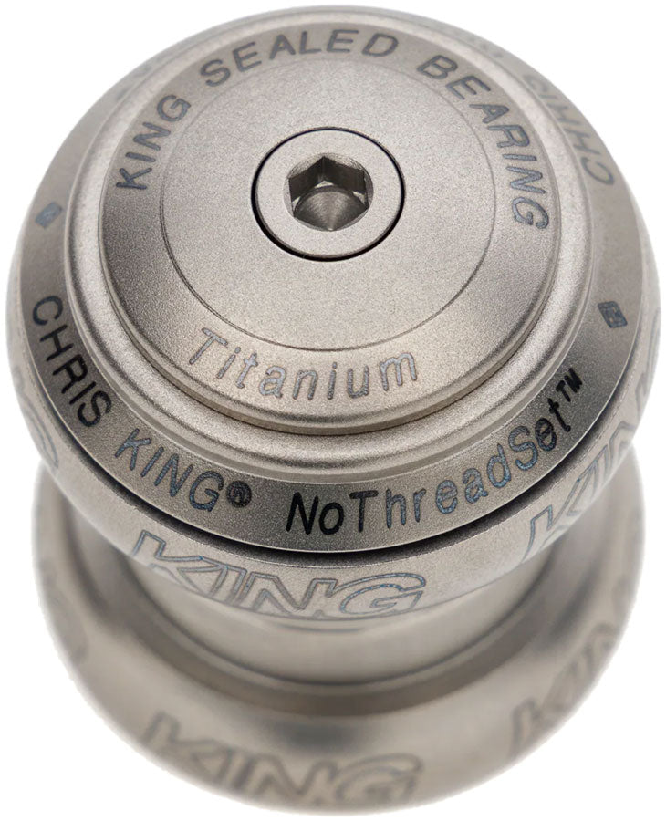 Chris King NoThreadSet Titanium Headset - 1-1/8" EC34 Upper / EC34 Lower Titanium-Goodwynn'sGoodwynn's