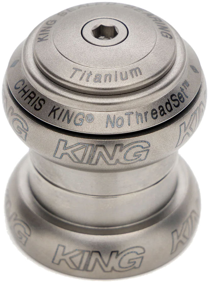Chris King NoThreadSet Titanium Headset - 1-1/8" EC34 Upper / EC34 Lower Titanium-Goodwynn'sGoodwynn's