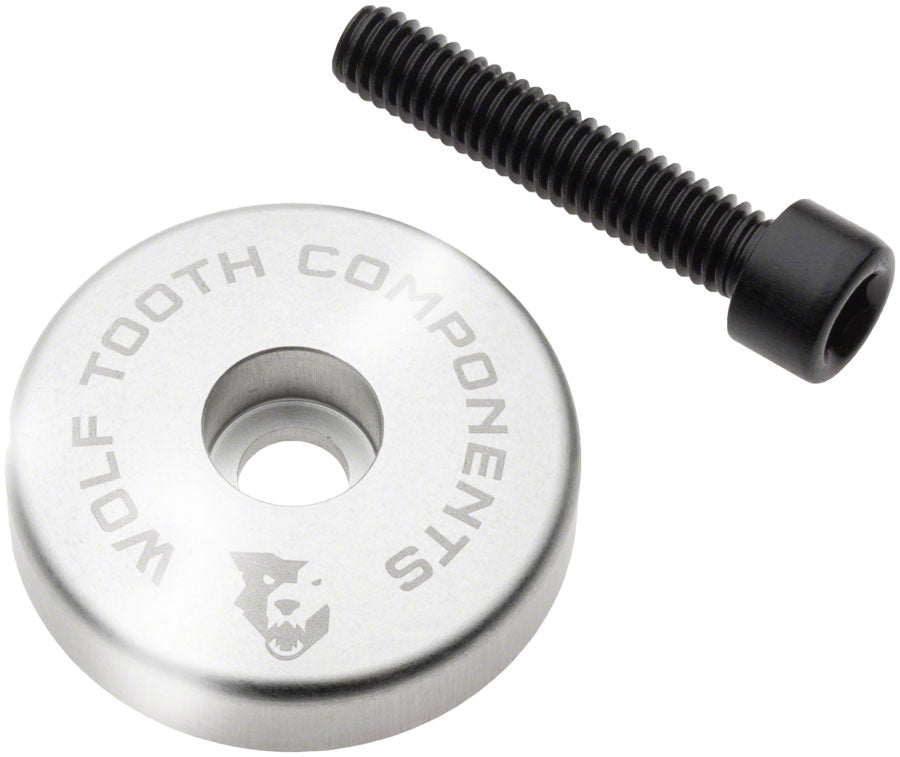 Wolf Tooth Ultralight Stem Cap Integrated 5mm Spacer - 5mm Spacer Raw Silver-Goodwynn'sGoodwynn's
