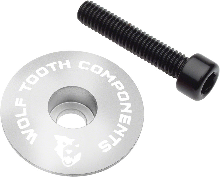 Wolf Tooth Ultralight Stem Cap - Flat Raw Silver-Goodwynn'sGoodwynn's
