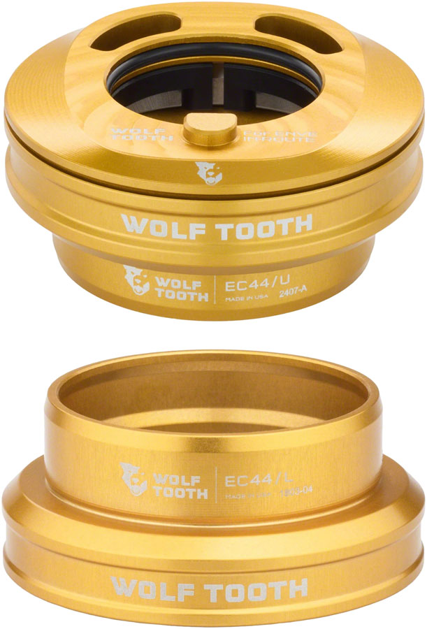 Wolf Tooth Premium Internal Headset - EC44 Upper / EC44 Lower For Enve In-Route System Only Gold-Goodwynn'sGoodwynn's