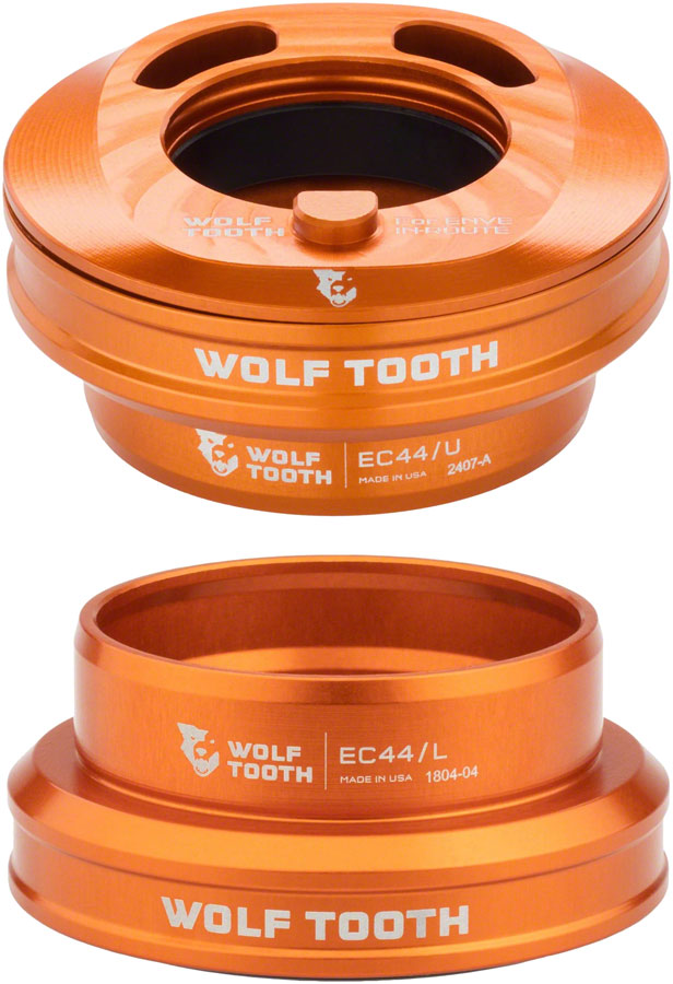 Wolf Tooth Premium Internal Headset - EC44 Upper / EC44 Lower For Enve In-Route System Only Orange-Goodwynn'sGoodwynn's