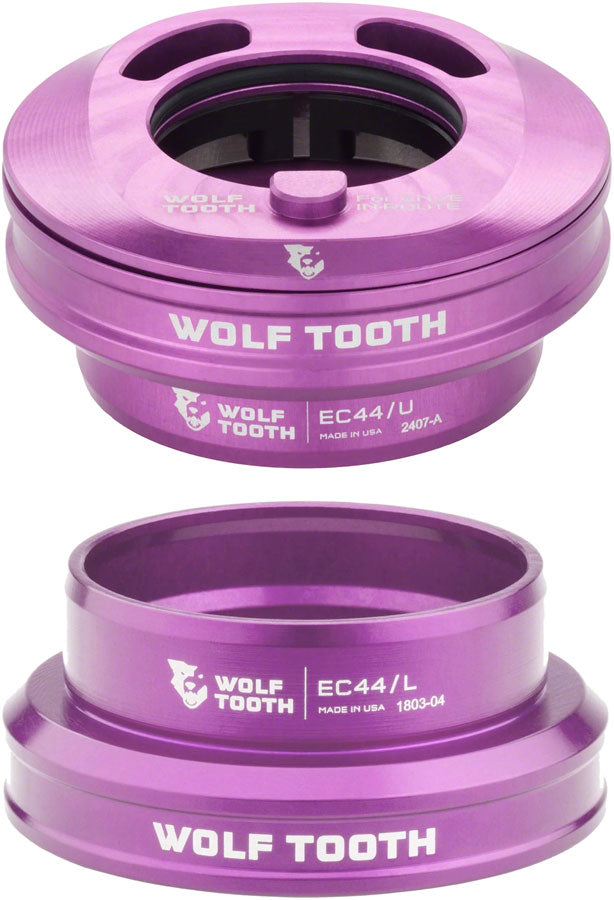 Wolf Tooth Premium Internal Headset - EC44 Upper / EC44 Lower For Enve In-Route System Only Purple-Goodwynn'sGoodwynn's