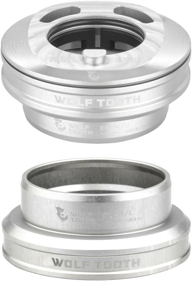 Wolf Tooth Premium Internal Headset - EC44 Upper / EC44 Lower For Enve In-Route System Only Raw Silver-Goodwynn'sGoodwynn's