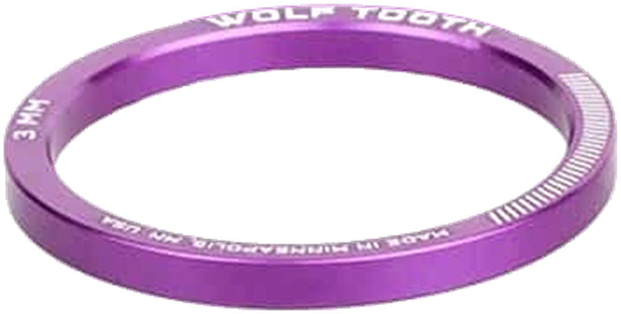Wolf Tooth Precision Headset Stack Spacer - 3mm Ultraviolet Purple 1 pc.-Goodwynn'sGoodwynn's
