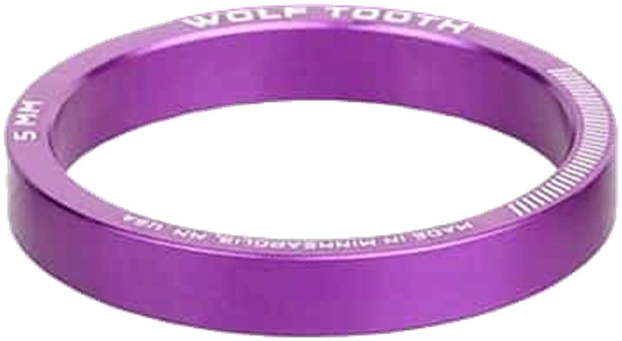 Wolf Tooth Precision Headset Stack Spacer - 5mm Ultraviolet Purple 1 pc.-Goodwynn'sGoodwynn's