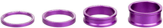 Wolf Tooth Precision Headset Stack Spacer Kit - 3mm 5mm  10mm 15mm Ultraviolet Purple-Goodwynn's