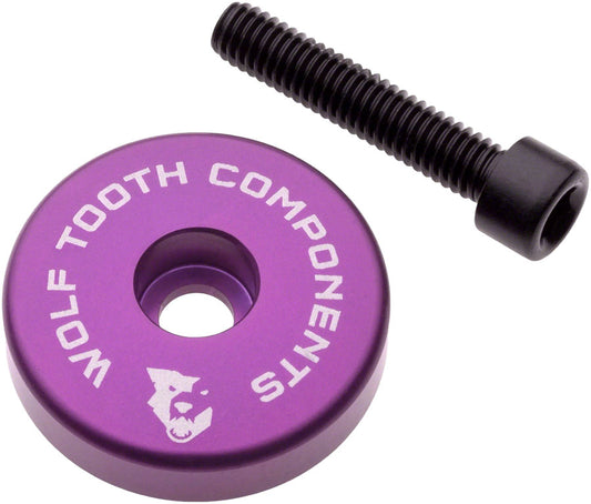 Wolf Tooth Ultralight Stem Cap Integrated 5mm Spacer - 5mm Spacer Ultraviolet Purple-Goodwynn's