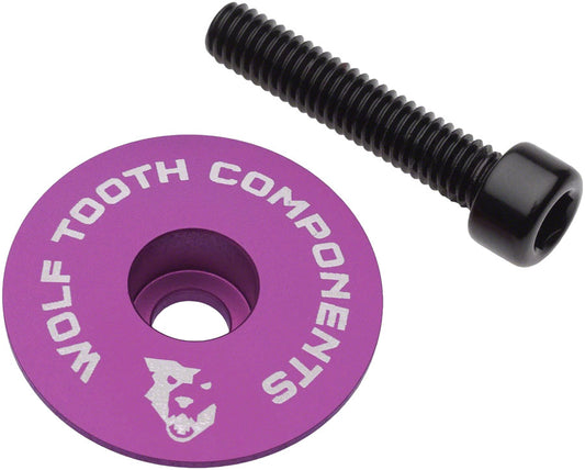 Wolf Tooth Ultralight Stem Cap - Flat Ultraviolet Purple-Goodwynn's