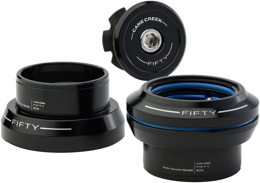 Cane Creek 50 Headset - EC34/28.6 Upper | EC34/30 Lower Straight Black-Goodwynn&#39;sGoodwynn&#39;s