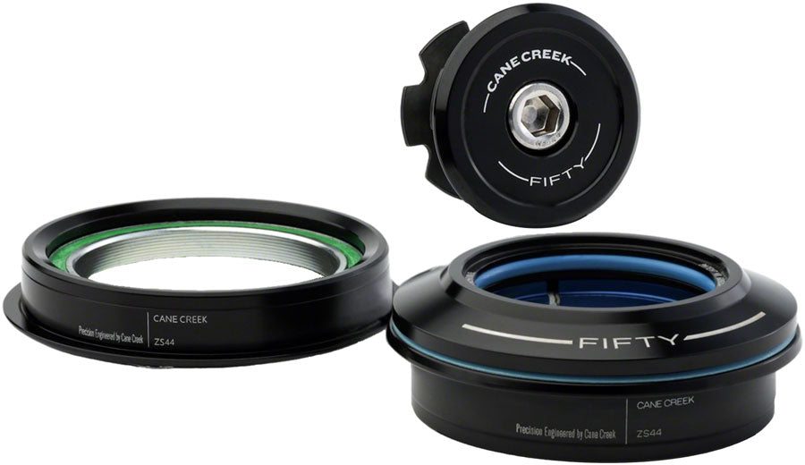 Cane Creek 50 Headset - ZS44/28.6/H8 Upper | ZS44/30/H8 Lower Straight Black-Goodwynn'sGoodwynn's