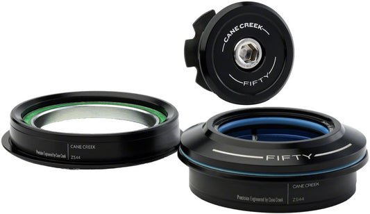 Cane Creek 50 Headset - ZS44/28.6/H8 Upper | ZS44/30/H8 Lower Straight Black-Goodwynn's