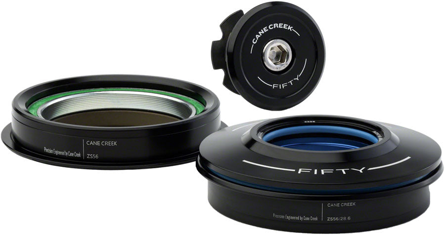 Cane Creek 50 Headset - ZS56/28.6/H8 Upper | ZS56/40 Lower Tapered Black-Goodwynn&#39;sGoodwynn&#39;s