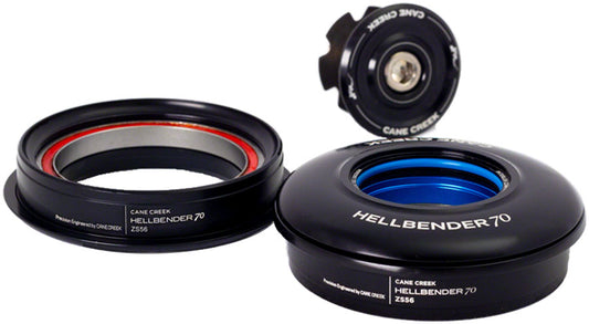 Cane Creek Hellbender 70 Headset - ZS56/28.6/H8 Upper | ZS56/40 Lower Tapered BLK-Goodwynn's