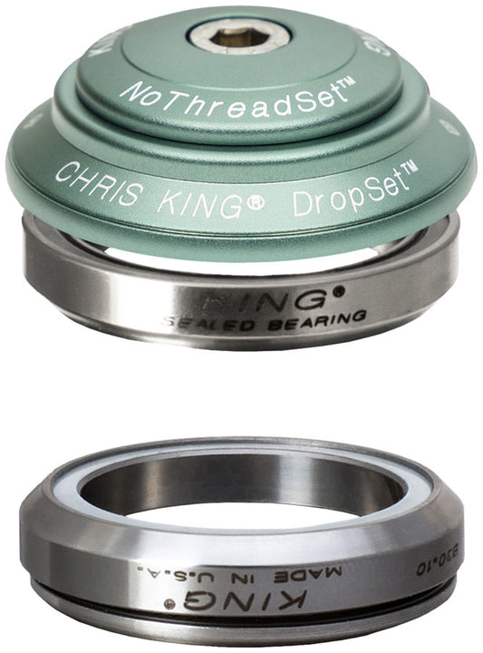 Chris King DropSet 4 Headset - 1-1/8" 42/42mm 45 Deg Matte Jade-Goodwynn's