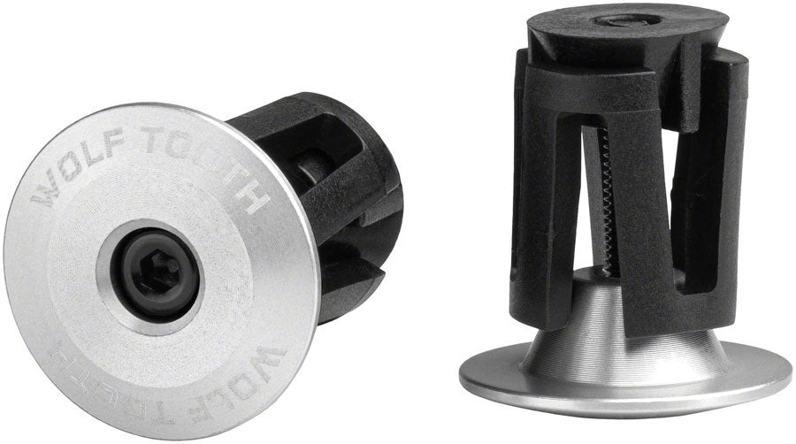 Wolf Tooth Alloy Bar End Plugs - Raw Silver-Goodwynn'sGoodwynn's