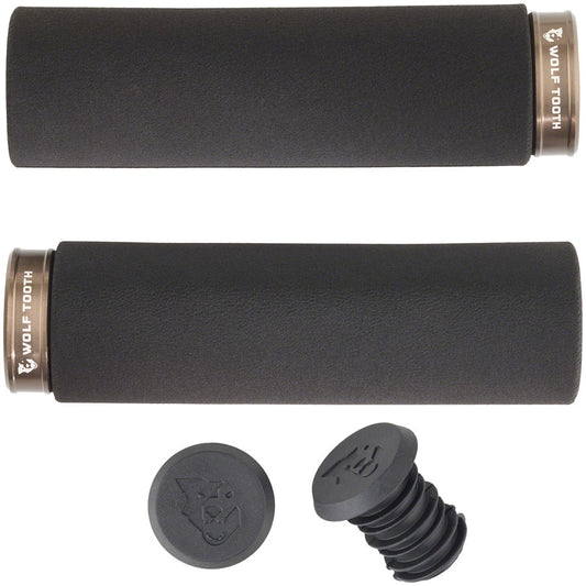 Wolf Tooth Fat Paw Lock-on Grips - Black/Espresso-Goodwynn's