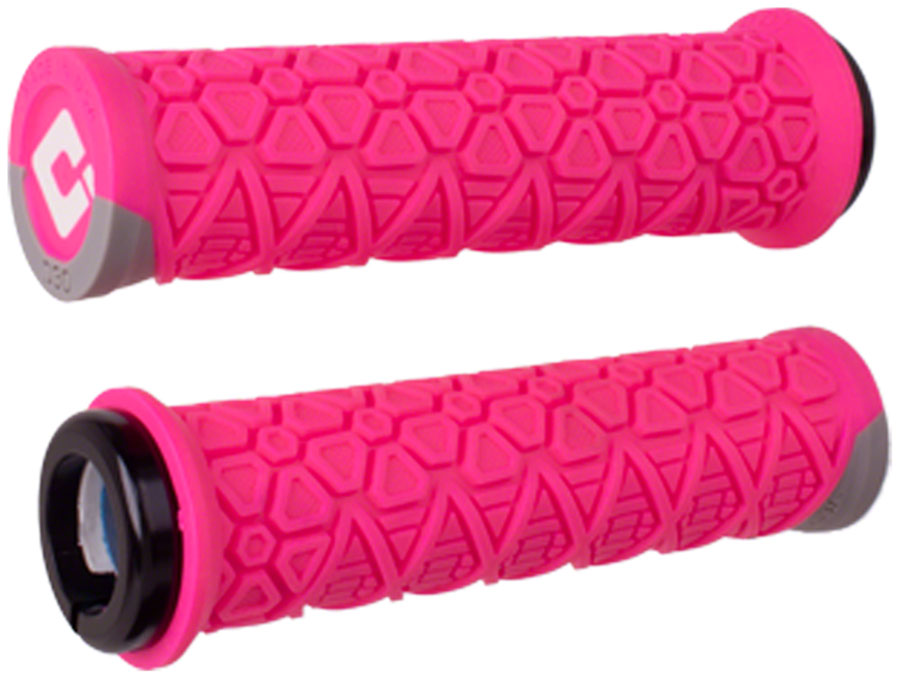 ODI Vanquish Grips - Pink/Gray Lock-On-Goodwynn'sGoodwynn's