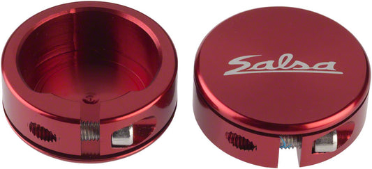 Salsa Lock-On Collars Closed-End Red-Goodwynn's