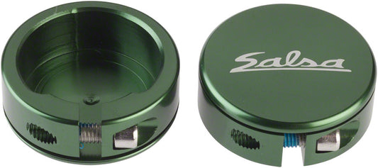 Salsa Lock-On Collars Closed-End Dark Green-Goodwynn's