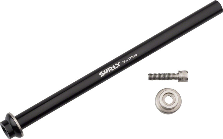 Surly Rear Thru-Axle - 12x177 mm Stainless Black-Goodwynn'sGoodwynn's