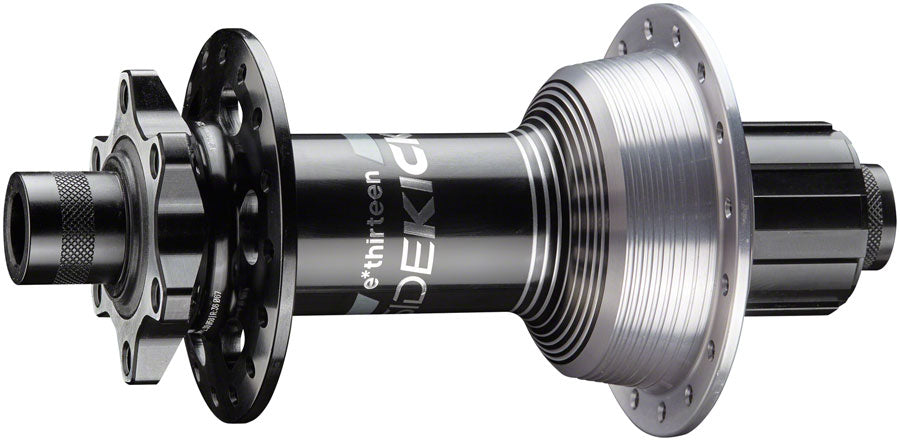 e*thirteen Sidekick Rear Hub - 12 x 157mm 6-Bolt Shimano Mini HG BLK/Sterling Silver 32H-Goodwynn'sGoodwynn's