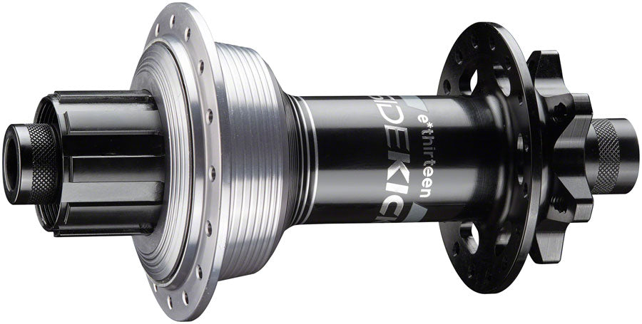 e*thirteen Sidekick Rear Hub - 12 x 157mm 6-Bolt Shimano Mini HG BLK/Sterling Silver 32H-Goodwynn'sGoodwynn's