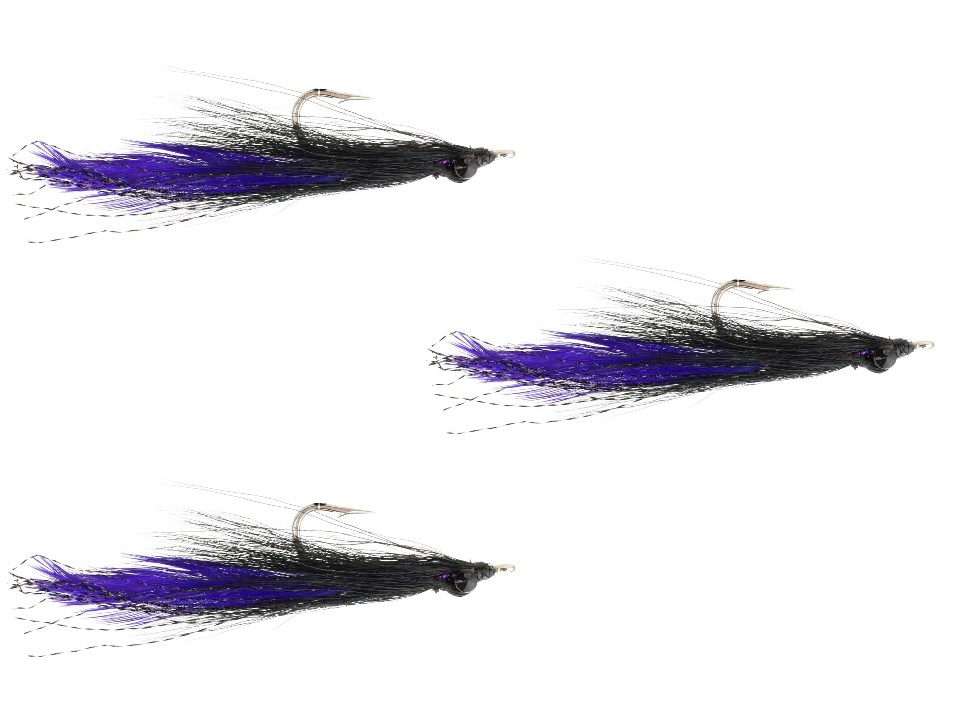 Wild Water Fly Fishing Purple and Black Deep Diving Demon Clouser, size 2/0, qty. 3-Goodwynn'sGoodwynn's