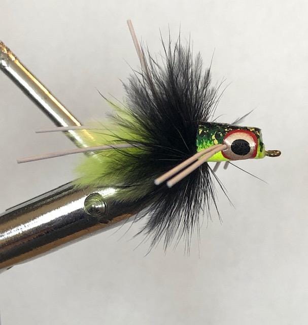 Wild Water Fly Fishing Frog Pattern Snub Nose Slider Popper, Size 8, Qty. 4-Goodwynn'sGoodwynn's