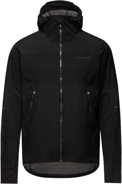 Gorewear Fernflow Hooded Windbreaker - Black Mens X-Large